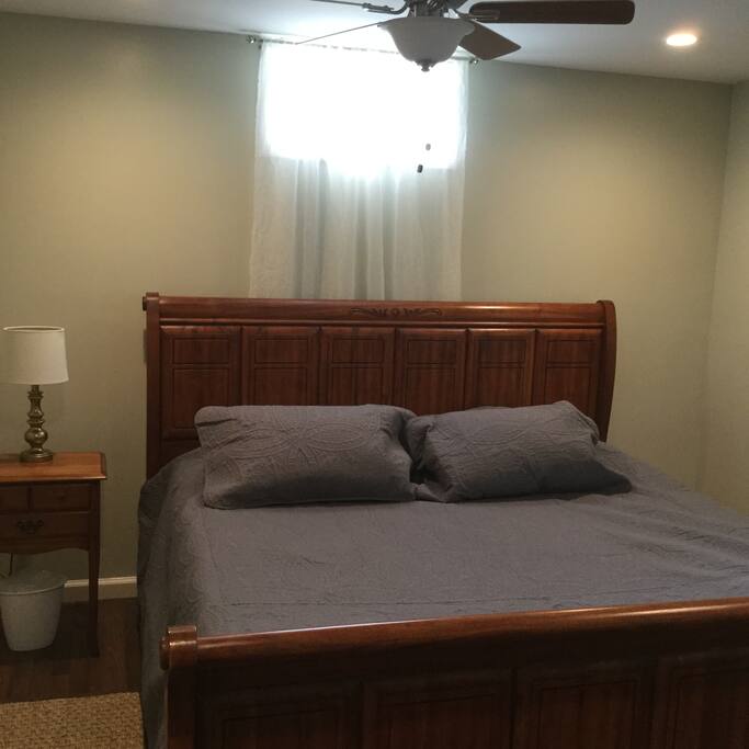 airy and bright with ceiling fan