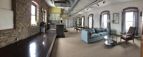 Beautiful loft space in renovated textile mill.