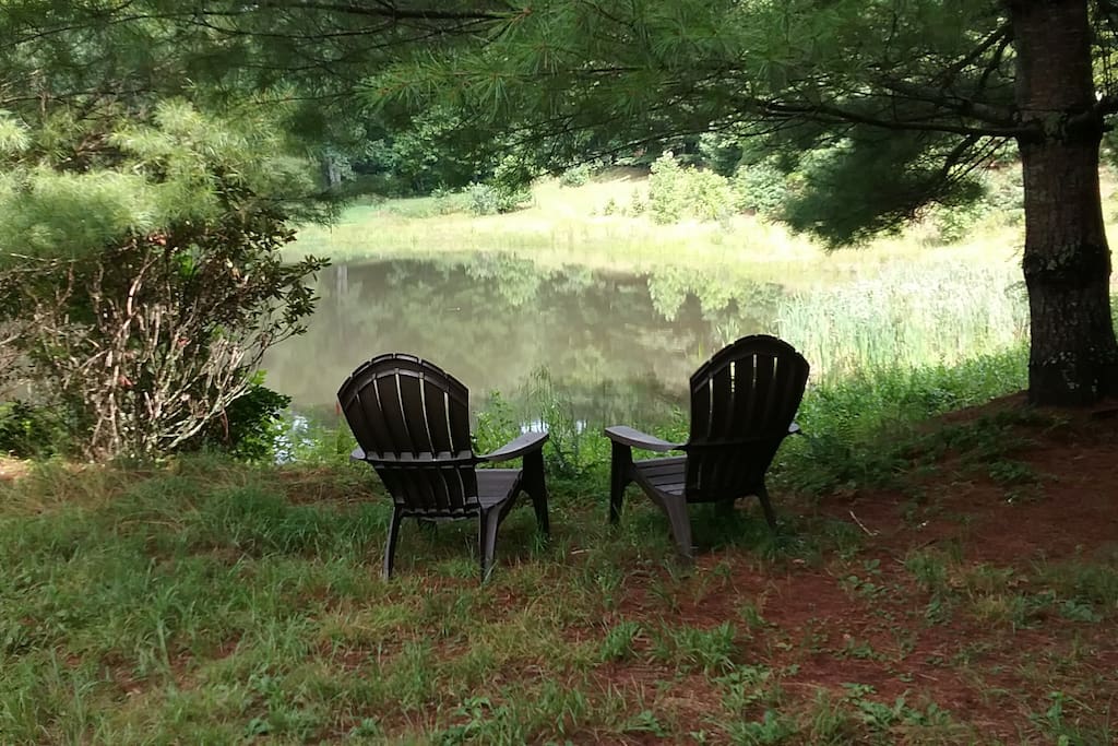 Have a seat by the pond