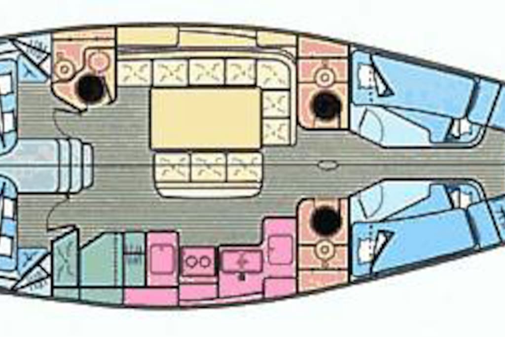 Layout of Yacht Tina