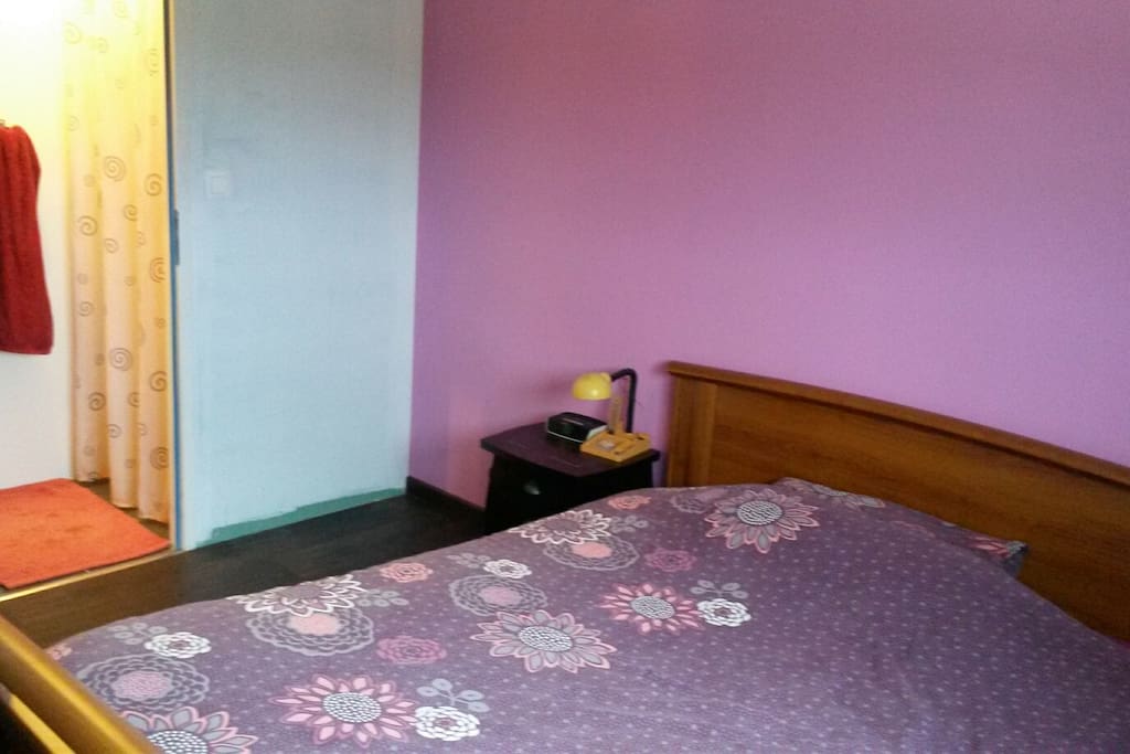 Douche et lavabo dans la chambre