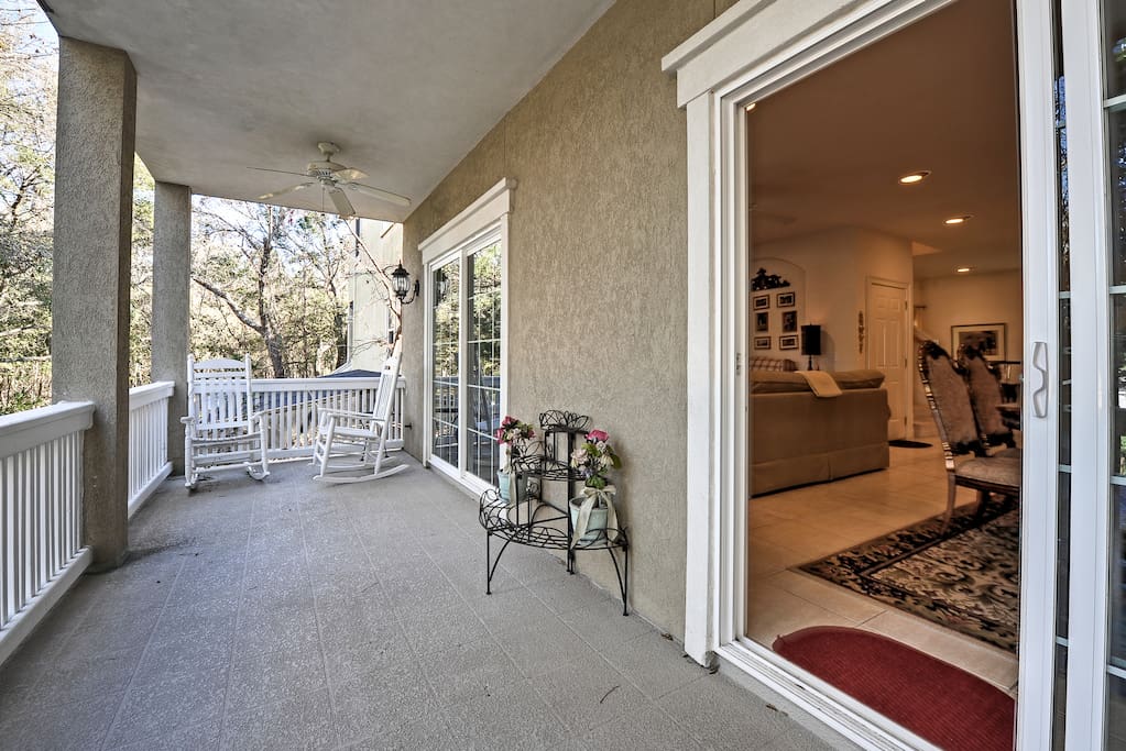 Enjoy the fresh air while relaxing in the open living spaces.