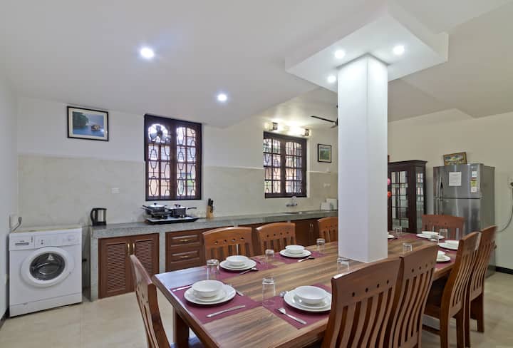 Kitchen offers everything that a self-catered villa would need with clean worktops and fitted cupboards