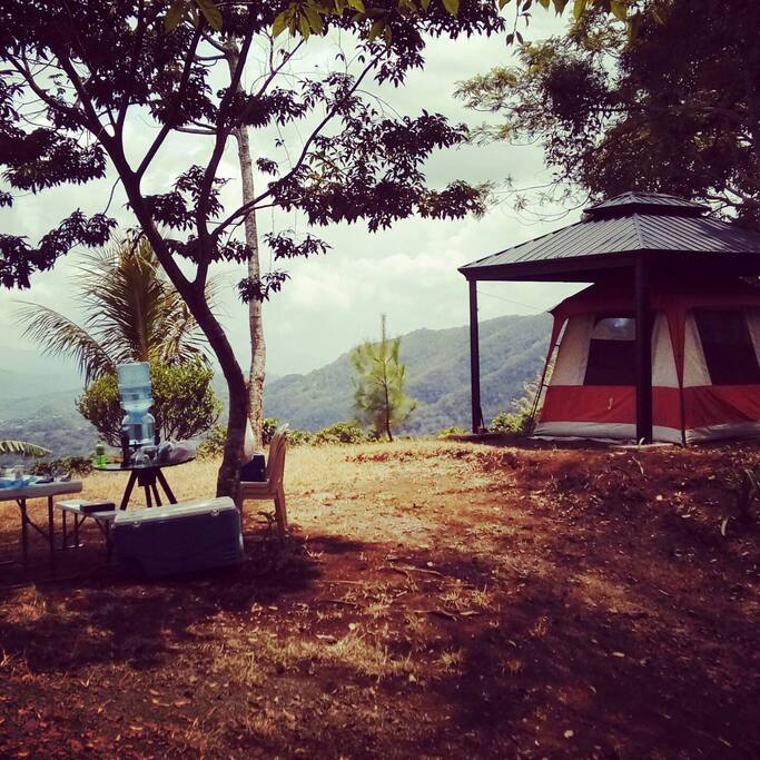 gazebo at campsite