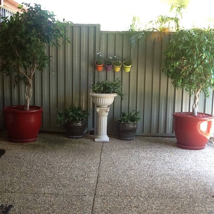 Covered area.