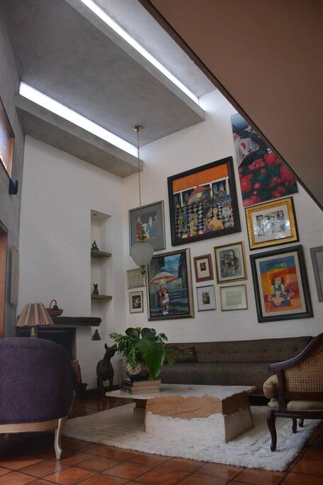Sala con vista de los techos