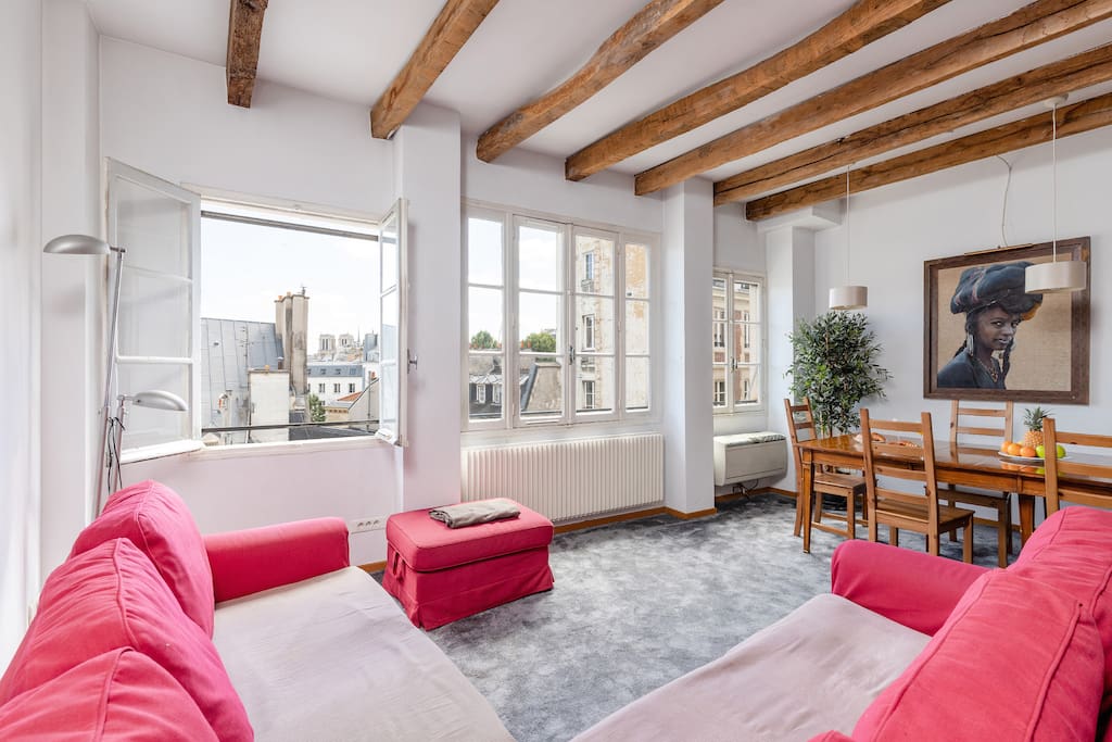 You can see Notre Dame from the living room!
