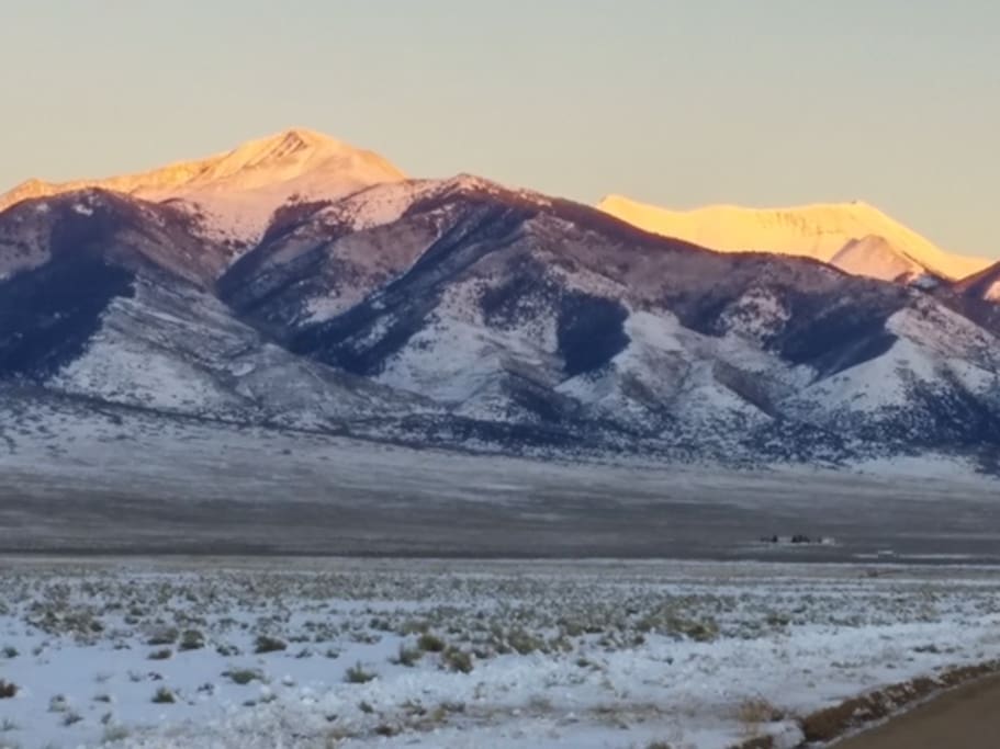 Looking towards Orient Mine and Valley View Hot Springs open to Public with reservations