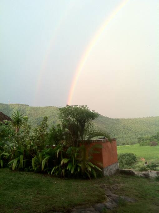 Great views from chalets of hills over Sabie Valley
