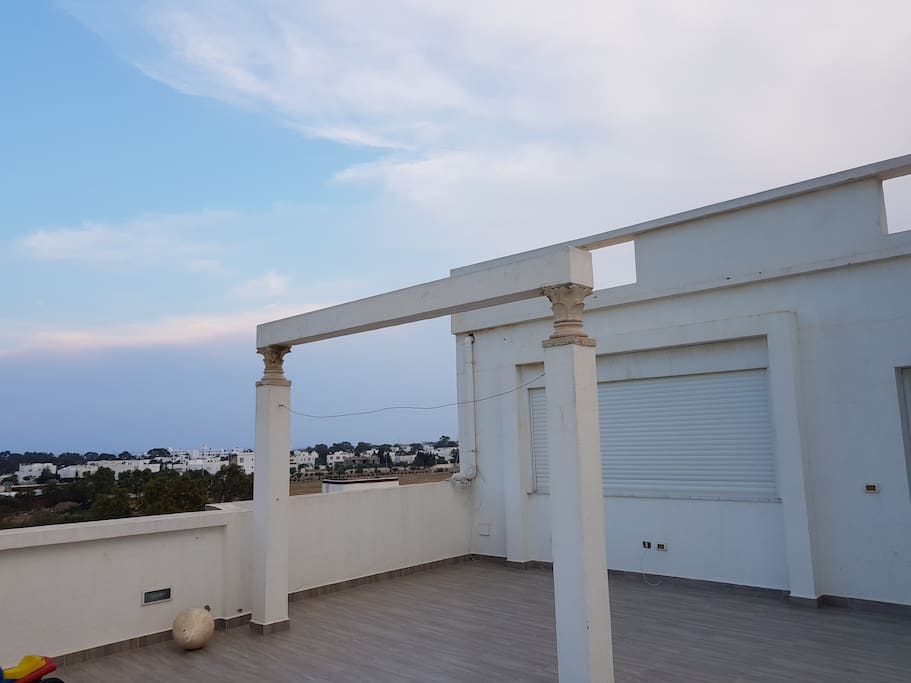 terrasse vue coté hôtel SAVANA hammamet sud