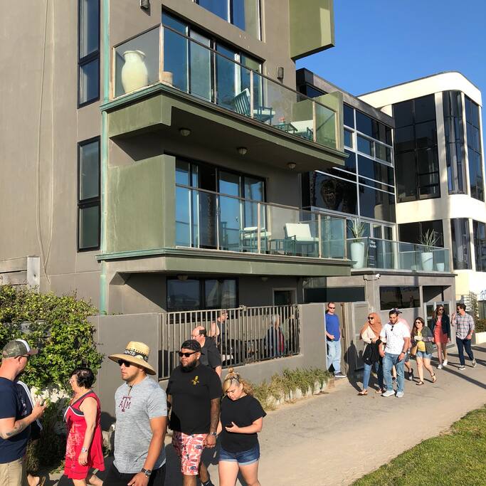View on the boardwalk of the unit from below