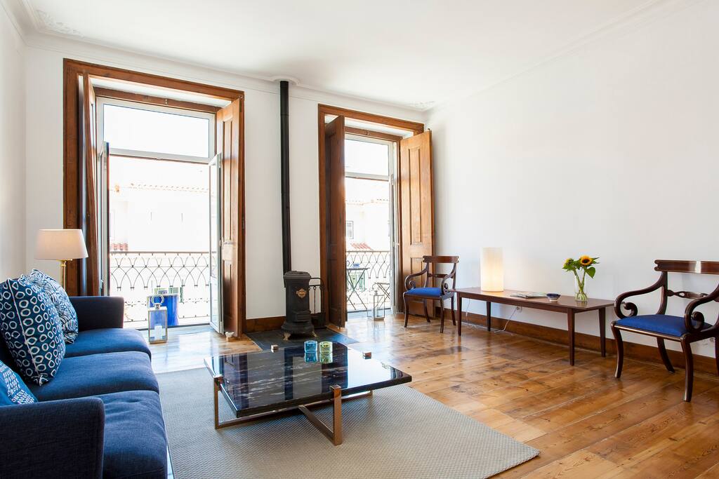 Living room with balcony access