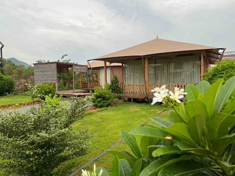 2 BHK Wooden villa w/ Pool @ Nature Kalp Villas