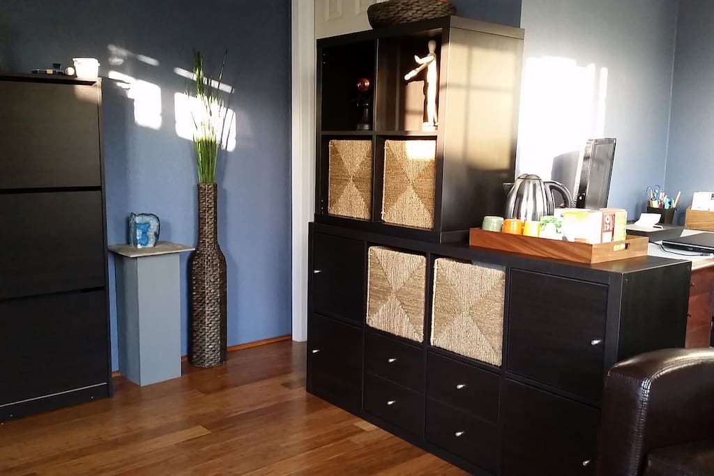 This is the back office/bedroom, with half bath