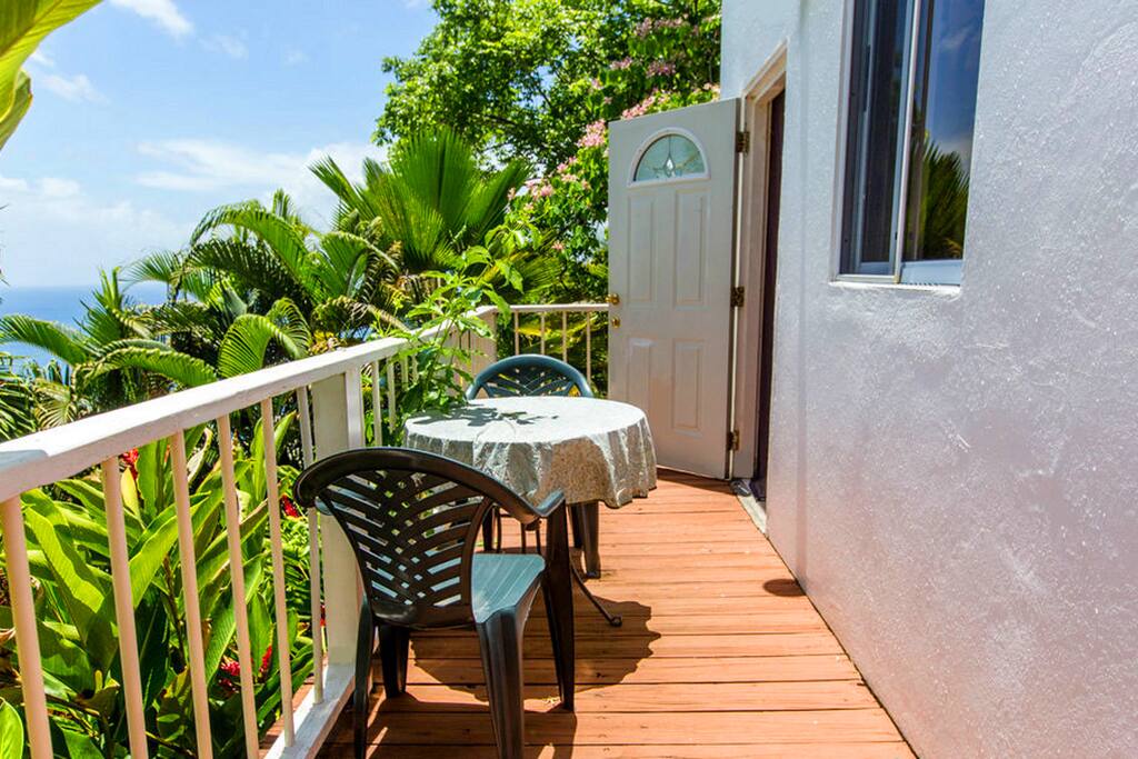 PRIVATE BALCONY, TABLE FOR TWO, OCEAN VIEW.