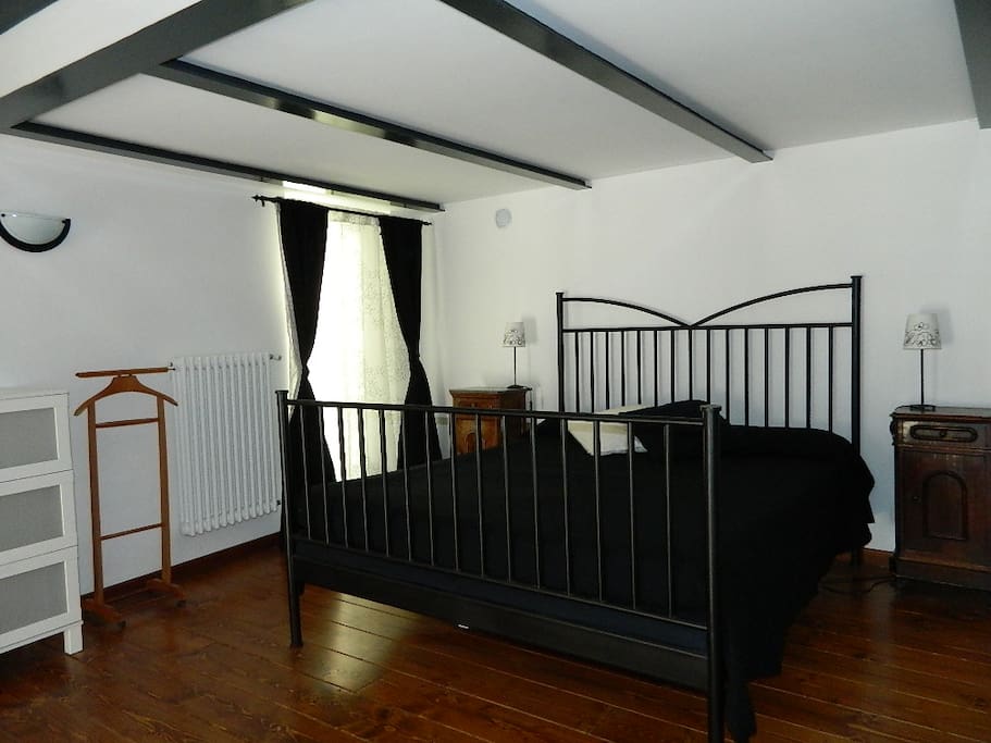 Loft bedroom with double bed