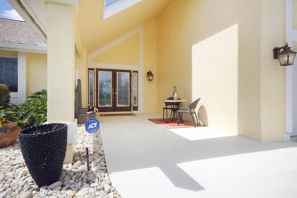 From the front door