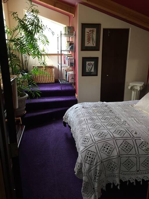 Master bedroom with own half bathroom with shower. Vanity area for the girls.