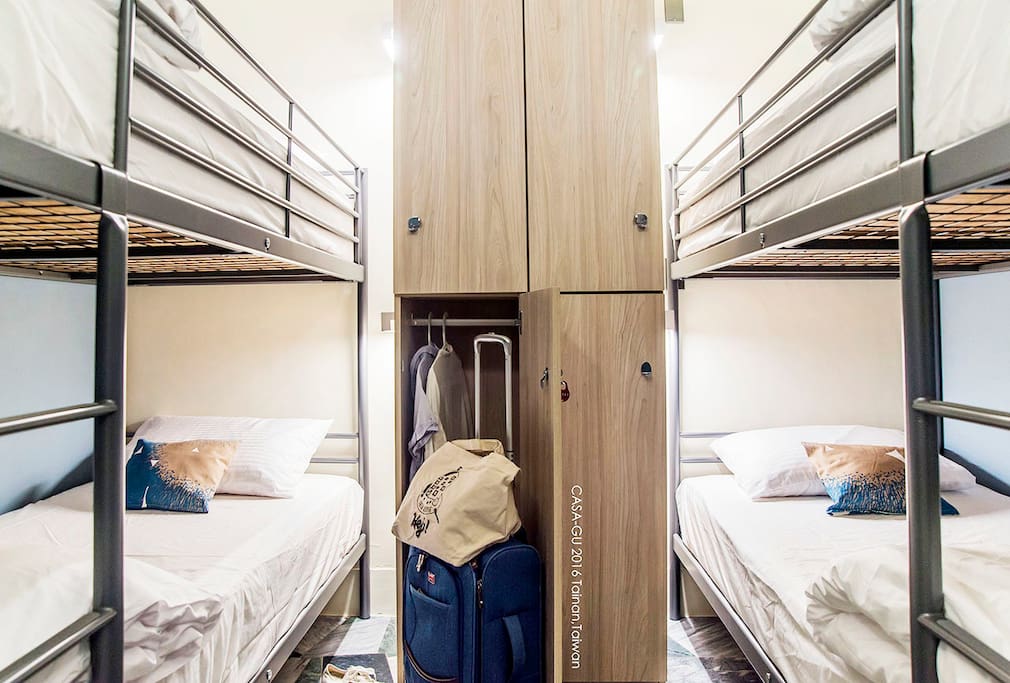 四人房。Room for 4 guests