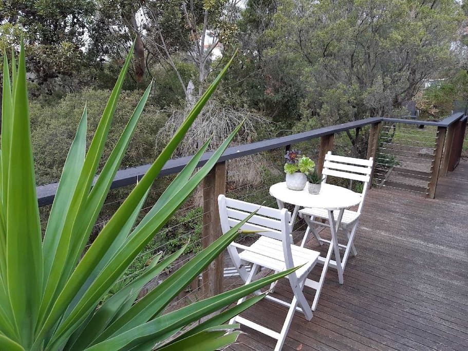 Relaxing on front deck