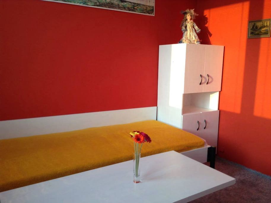 Comfortable bed for 1 person.