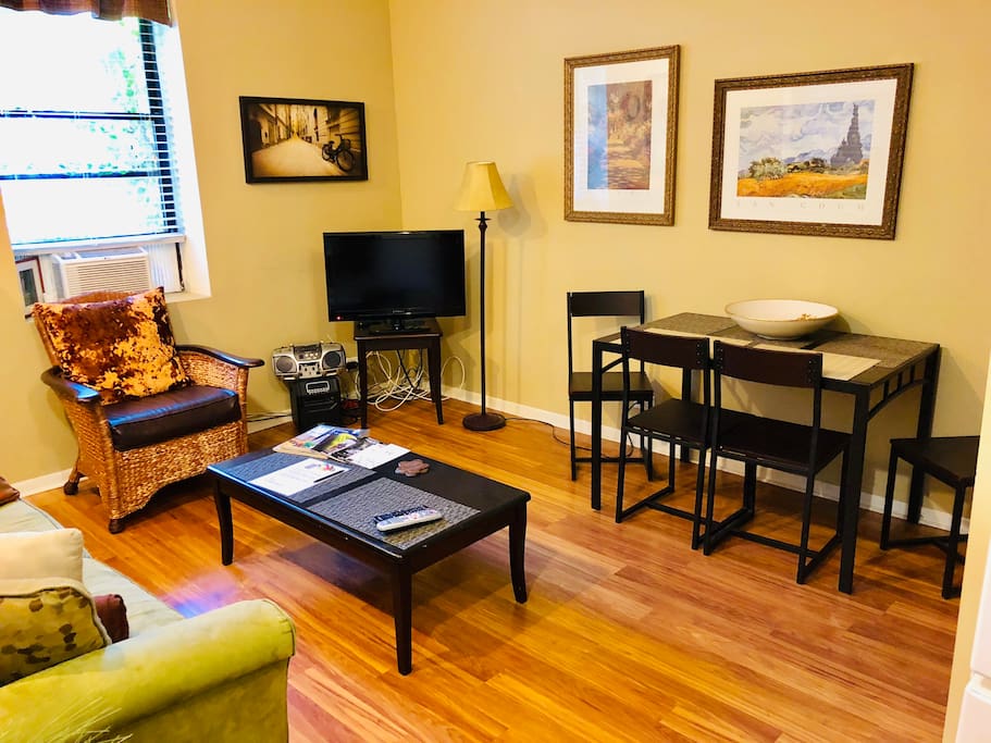 living and dining room table that seats 4