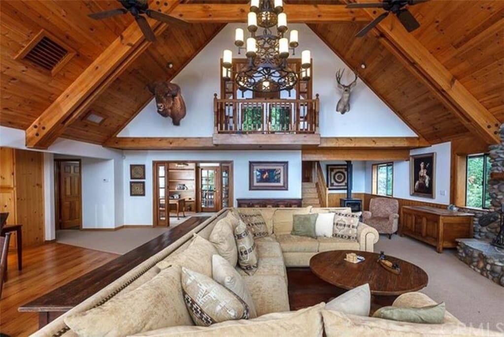 Great room with the most wonderful couch!