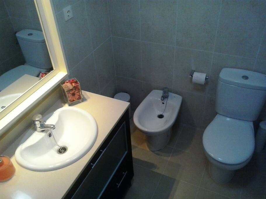 Bathroom incl. shower and bath.