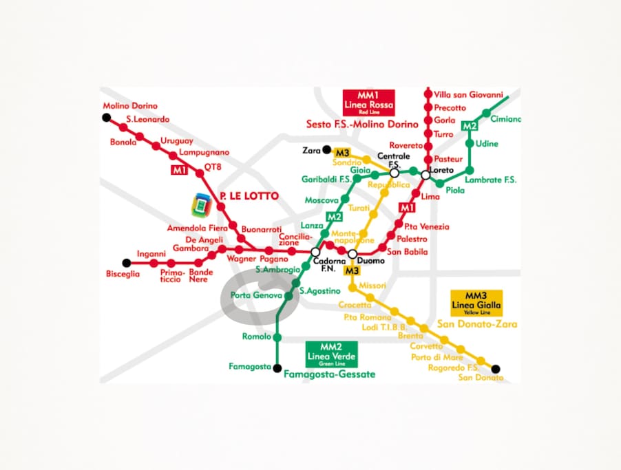 A pochi passi dalla Metropolitana , linea verde M2, Porta Genova.
