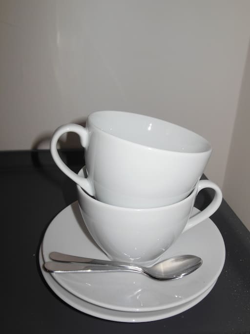Tea and coffee making facilities in the room, water and biscuits also provided