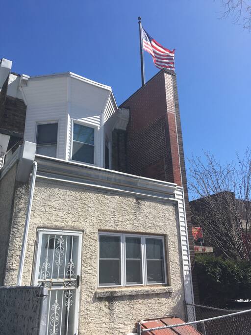 House located right next to the fire station. 'Merica!