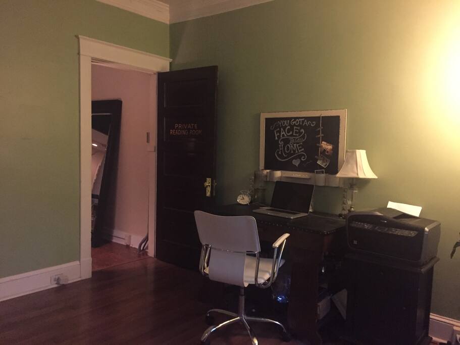 Office/second bedroom if needed. Full internet access, and bathroom.