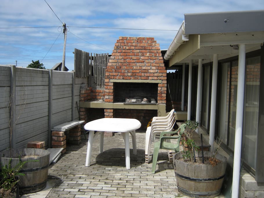 Barbecue area with furniture