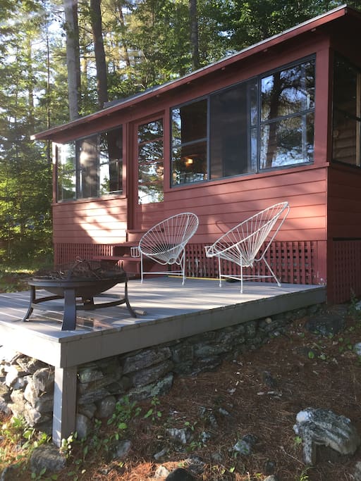 lakeside view of the main cabin