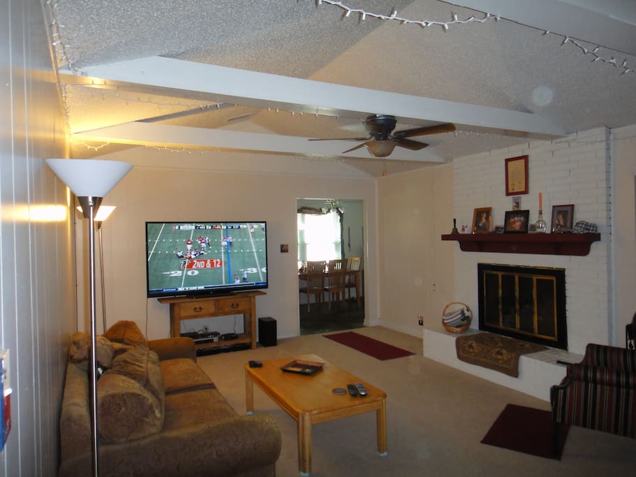 Living room and 70 inch Smart TV