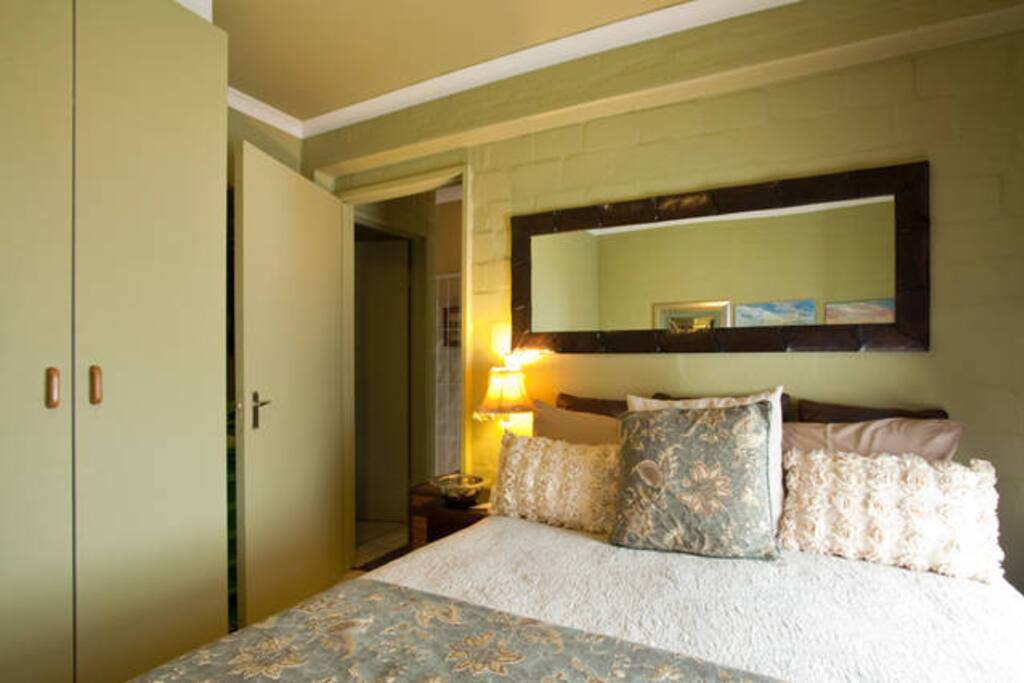 Everything in this room brand new. Luxury bed with Egyption Cotton linen.
