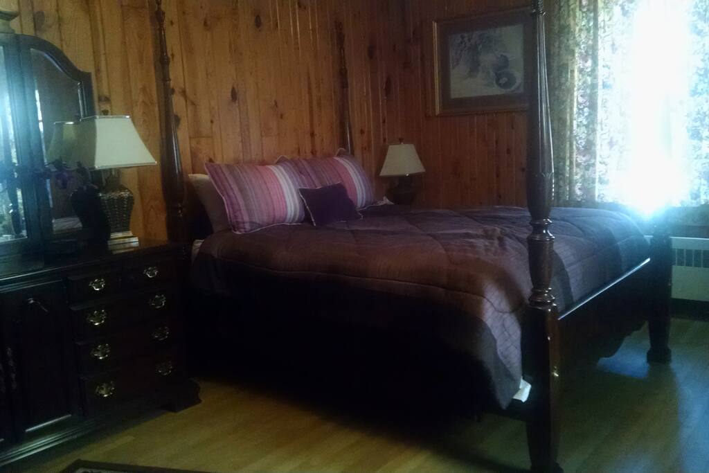 The rooms are named after gemstones. This is Amethyst