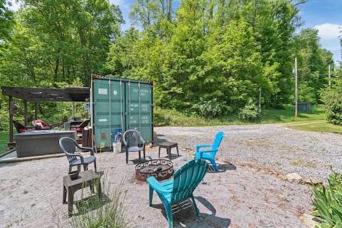 Riverside Hideout Shipping Container with Hot tub!