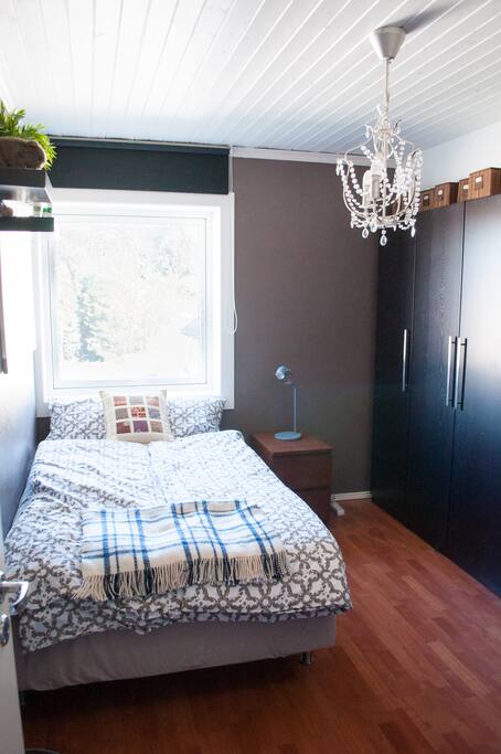Great light in bedroom, also a black-out shade to keep out the midnight sun