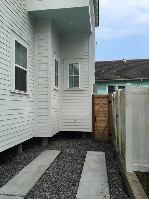 This is the side entrance gate you will use.