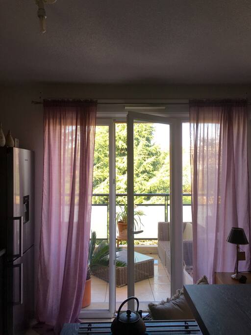 terrasse vue verdure au calme