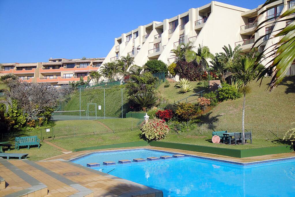 Pool and tennis court