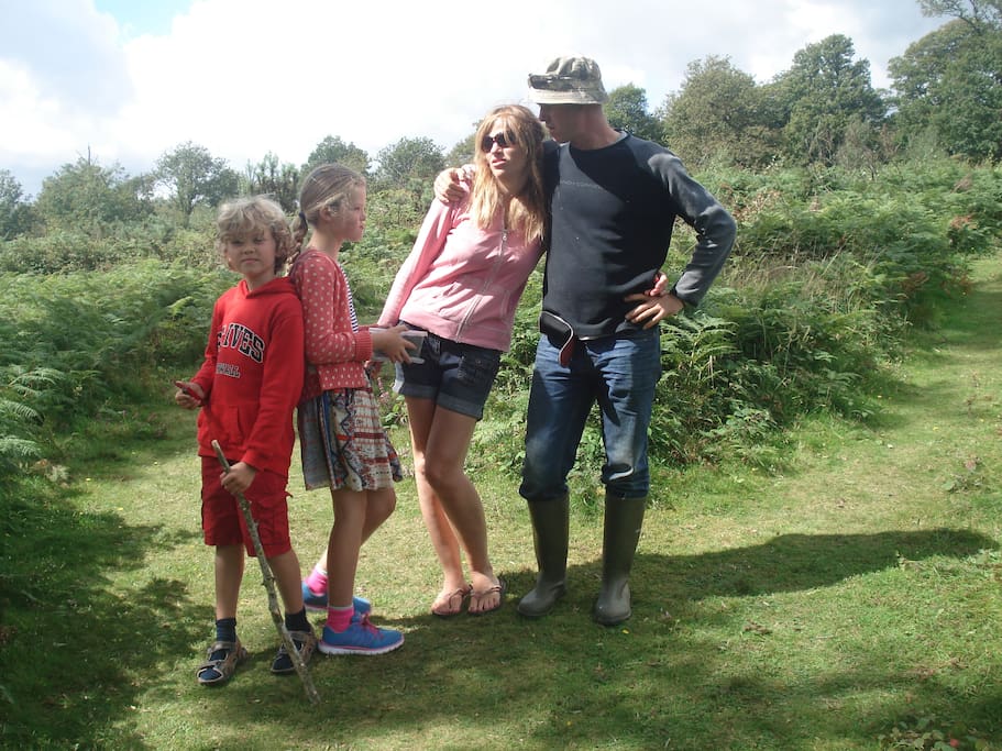 Our family out and about on beautiful Dartmoor