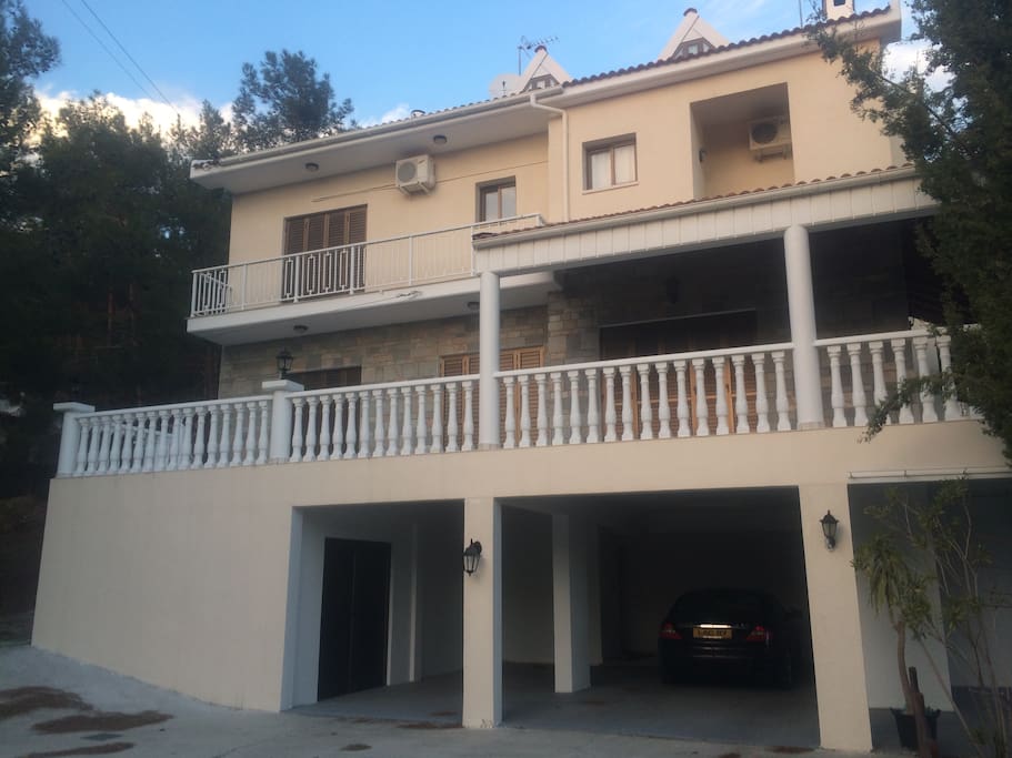 Outside, with Garage