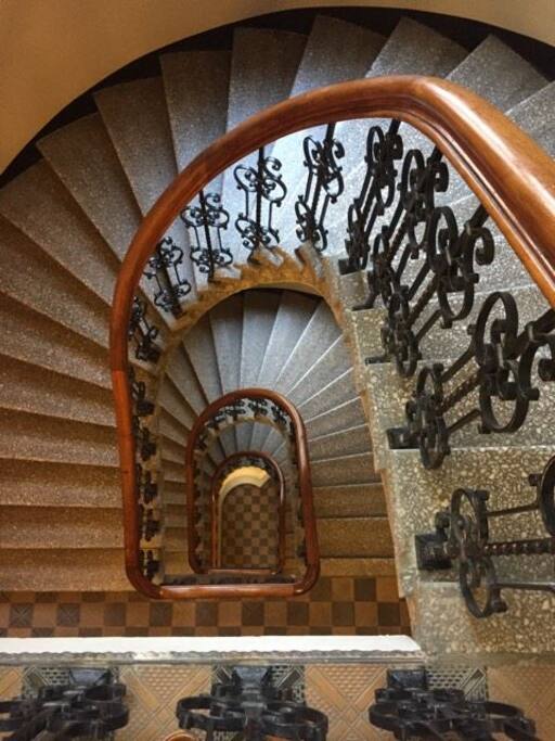 The stairs up the the apartment, if you don't prefer the elevator.