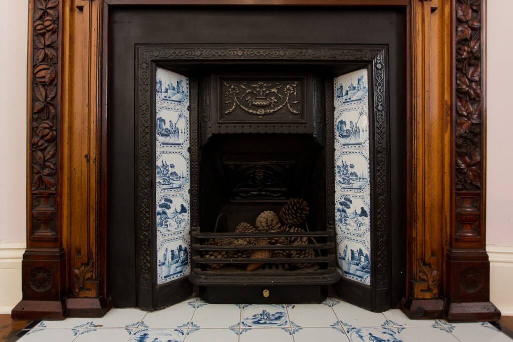 Windmill and well room fireplace