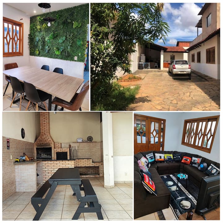 Brasília House for up to 20 people + Garage with 4 spaces