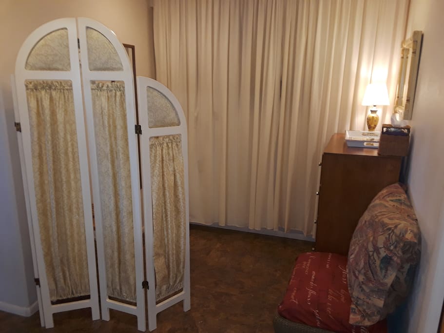 Dressing Room just outside the bathroom.