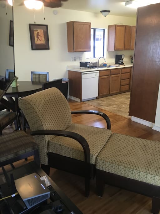 We've moved the chair to the one bedroom house next-door if you need to rent a second house ?