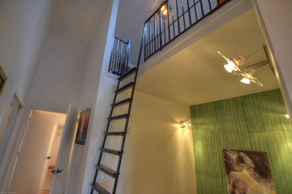 a bonus loft with queen bed